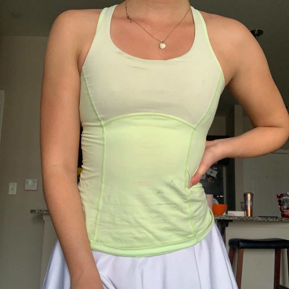 Lululemon vintage lime green workout top